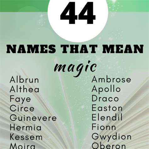 A multitude of magical monikers